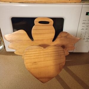 Wooden Angel Heart 1997 House Of Lloyd Quilt Holder